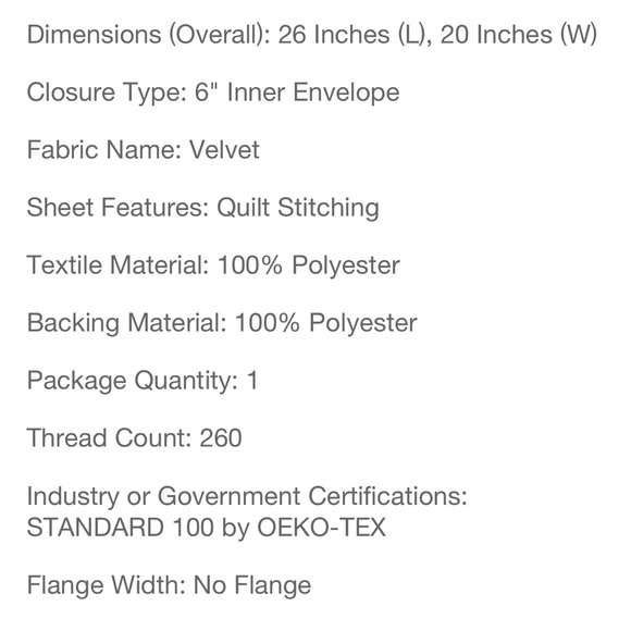 Threshold Bedding Threshold Velvet Sham Dark Teal Standard Size